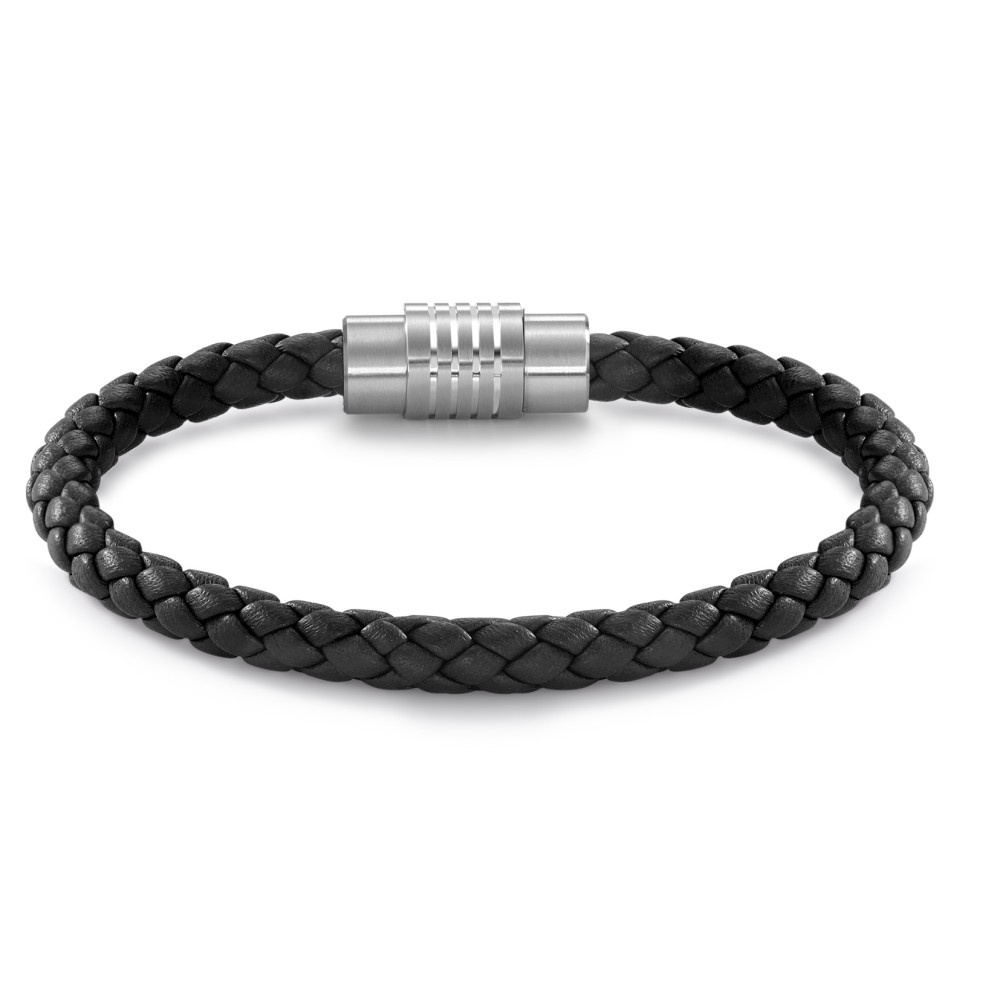 Armband Kraftvoll, markant, authentisch - dieses TeNo DyKon Herrenarmband vereint urbanen Stil mit deutscher Präzision. Gefertigt aus hochwertigem, geflochtenem Leder in tiefem Schwarz, bietet es eine maskuline Optik mit modernem Understatement. Der innovative TeNo Safe Lock Verschluss aus robustem Edelstahl sorgt für sicheren Halt und setzt ein edles Design-Statement. Ein zeitloses Accessoire für Männer, die Wert auf Qualität und schlichte Eleganz legen. 026.0300.D53.18