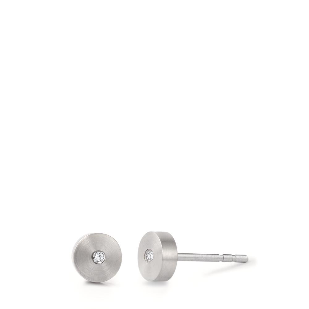Ohrstecker Diese Ohrstecker aus hochwertigem Edelstahl überzeugen durch ihre fein satinierte Oberfläche, die einen dezenten, edlen Look verleiht. Ein funkelnder Brillant sorgt für einen raffinierten Akzent und macht das Design zeitlos modern. Der praktische Steckverschluss mit Federmechanik garantiert ein sicheres Tragen und höchsten Komfort. Perfekt für jeden Tag oder besondere Anlässe %u2013 Made in Germany, steht dieses Schmuckstück für exzellente Verarbeitung und stilvolle Zurückhaltung. 039.4213