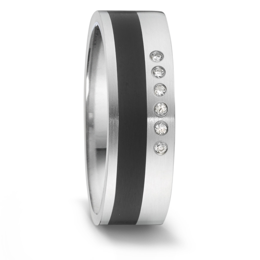 Partnerring TeNo Brillant Ring TaMor 0,024 ctTW/si  mit Keramik 064.22S01.D30.XX