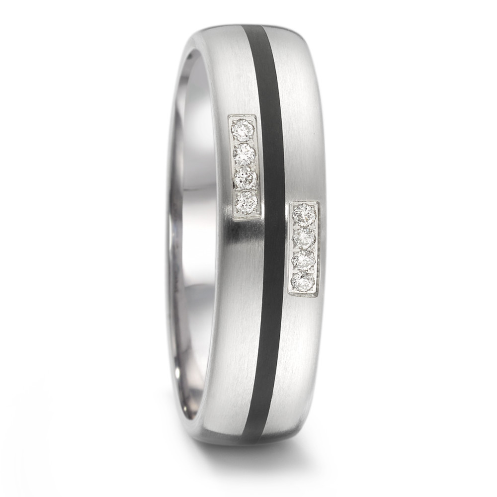 Partnerring Sind Sie auf der Suche nach einem zeitlosen und einzigartigen Schmuckstück, das Ihre ewige Liebe zum Ausdruck bringt? Dann ist unser atemberaubender Partnerring aus Edelstahl und Keramik mit 8 Diamanten mit einem Gesamtgewicht von 0,064 ct und einer Breite von 6 mm genau das Richtige für Sie. Dieses exquisite Stück wird in Deutschland mit Sorgfalt gefertigt und ist perfekt für Damen, die ihre Hingabe zeigen möchten. Machen Sie Ihre Liebe dauerhaft mit unserem Partnerring! 064.25P01.D50.XX