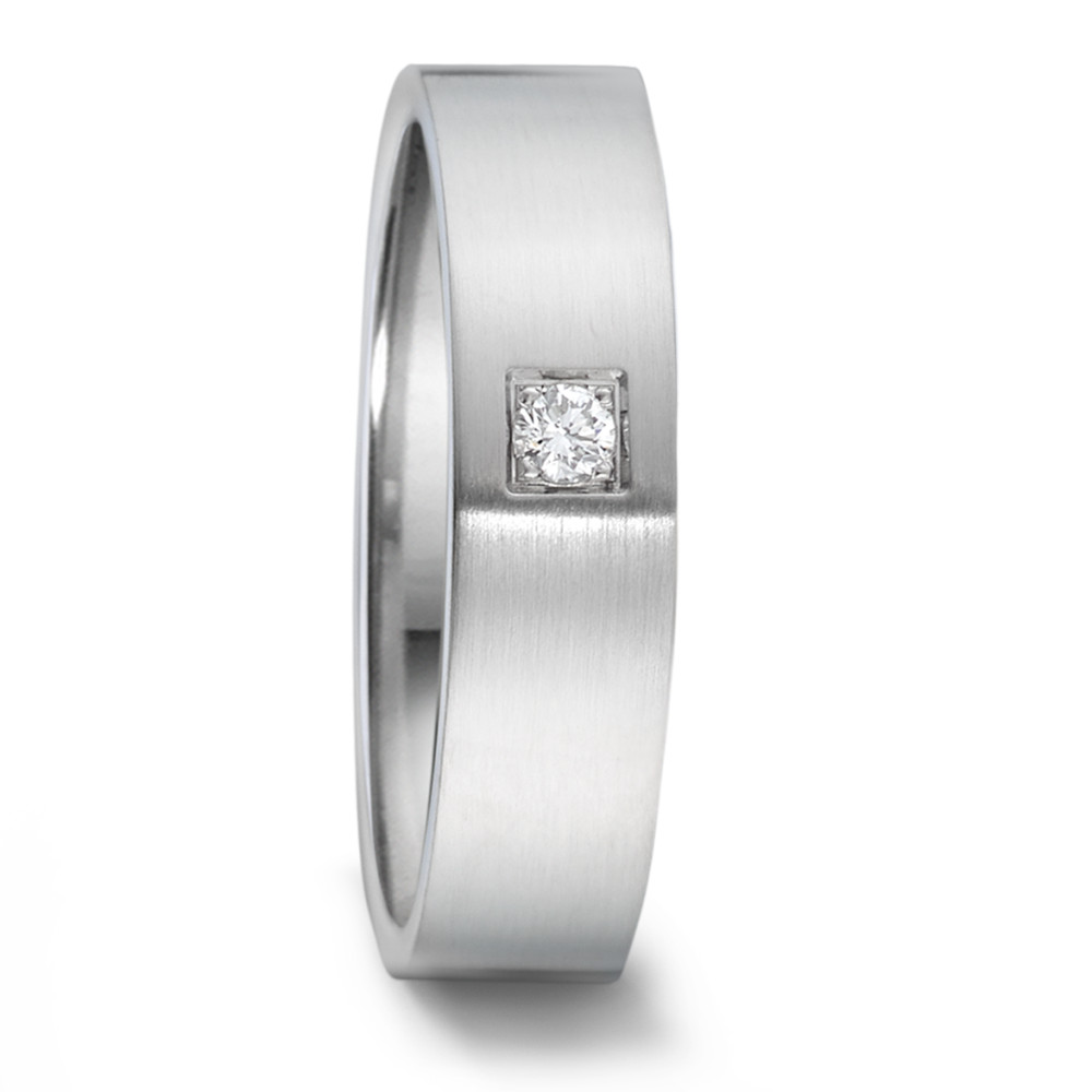 Partnerring TeNo Partnerring TaMoR aus Edelstahl mit Brillantpavée TW/si 069.13P02.XX