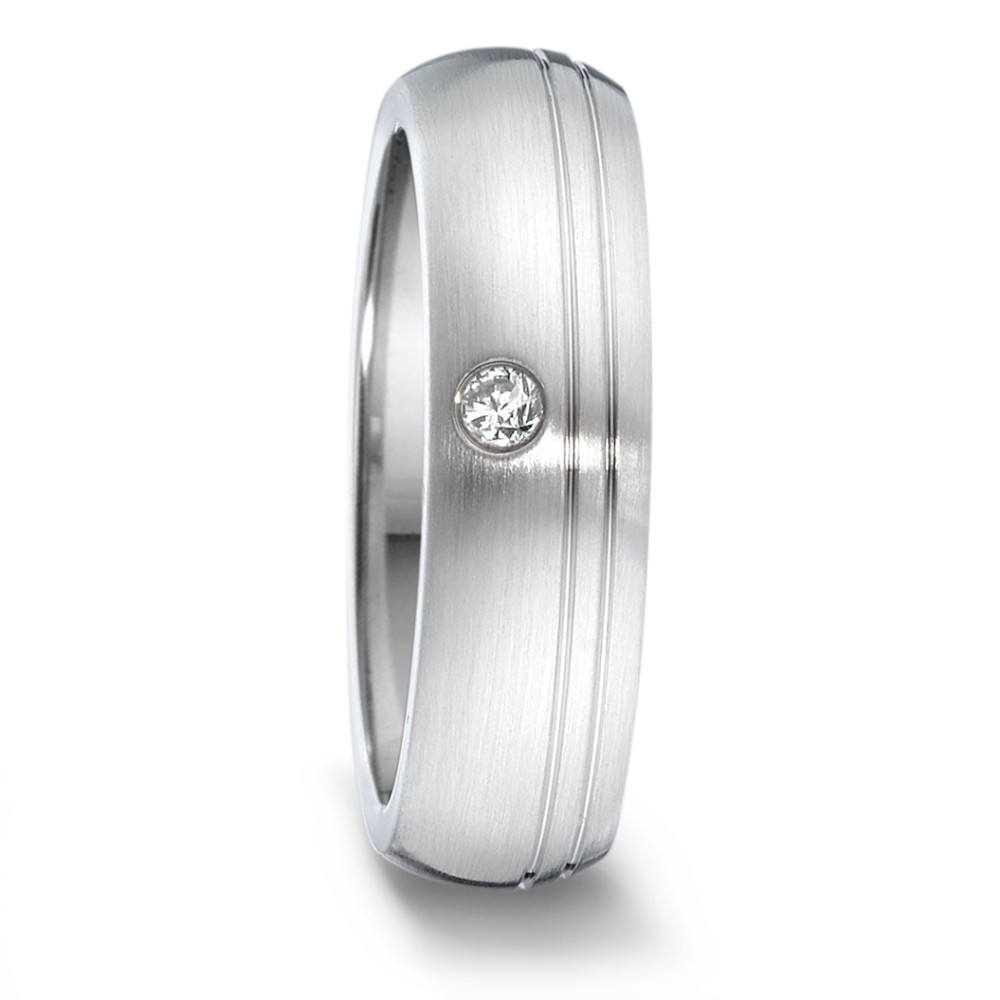 Partnerring TeNo Partnerring TaMoR Design Edelstahl und Brillant 0,04 Carat 069.2114.D29.XX