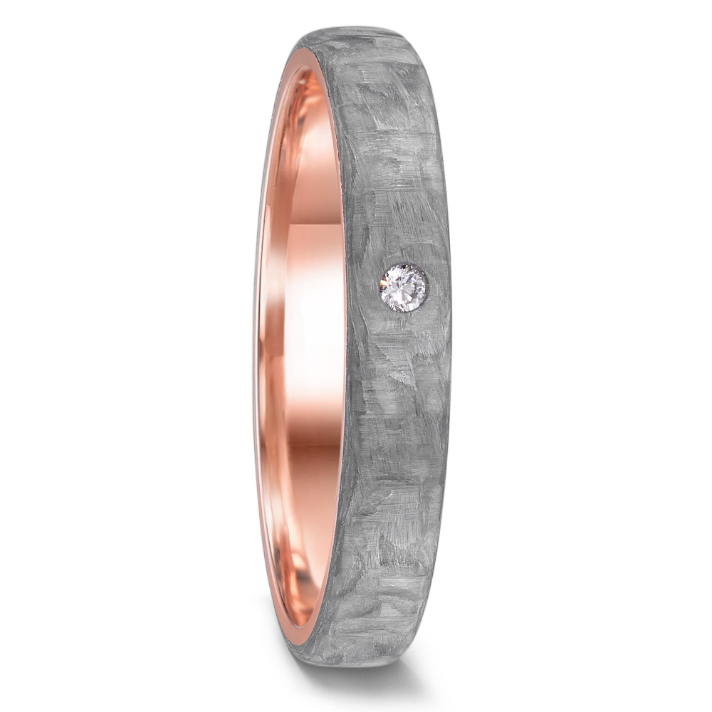 Partnerring TeNo Love Rings sind besonders ausgefallene Partnerringe und Trauringe. Durch das schlichte und zeitlose Design sind diese Manufaktur-Ringe für einen modernen Lifestyle wie geschaffen. Beim Modell ECSTATIC wird die massiv goldene Ringschiene mit dem elegantem Grey Carbon fest ummantelt. Zur Auswahl stehen fünf Ringbreiten in 3, 4, 5 und 6 mm sowie über 500 Diamant Varianten. 52659/001/DA3/N579