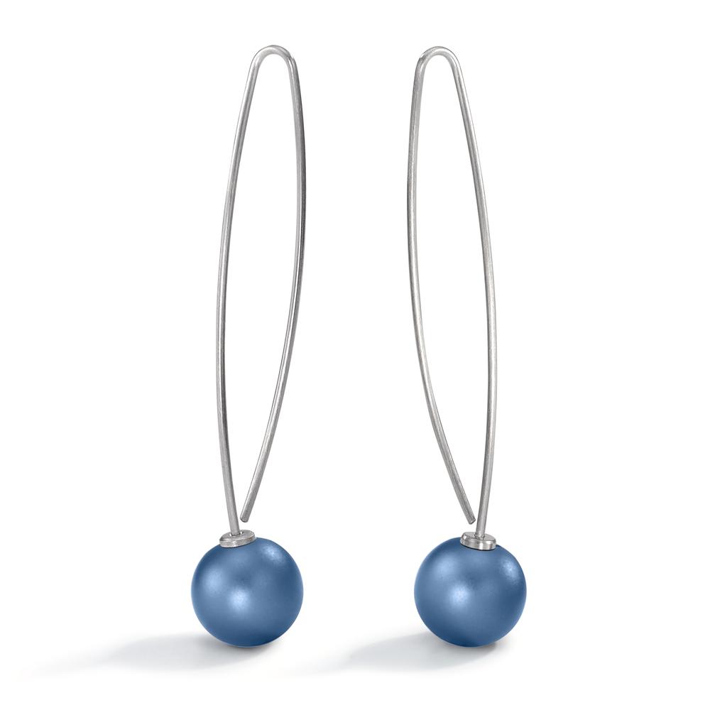 Ohrhänger Elegante Damen Ohrhänger aus hochwertigem Edelstahl und Aluminium. Die filigrane Form mit einer blauen Kugel verleiht jedem Outfit einen modernen und stilvollen Akzent. Leicht, robust und ideal für den täglichen Gebrauch oder besondere Anlässe. Ein zeitlos schönes Schmuckstück!