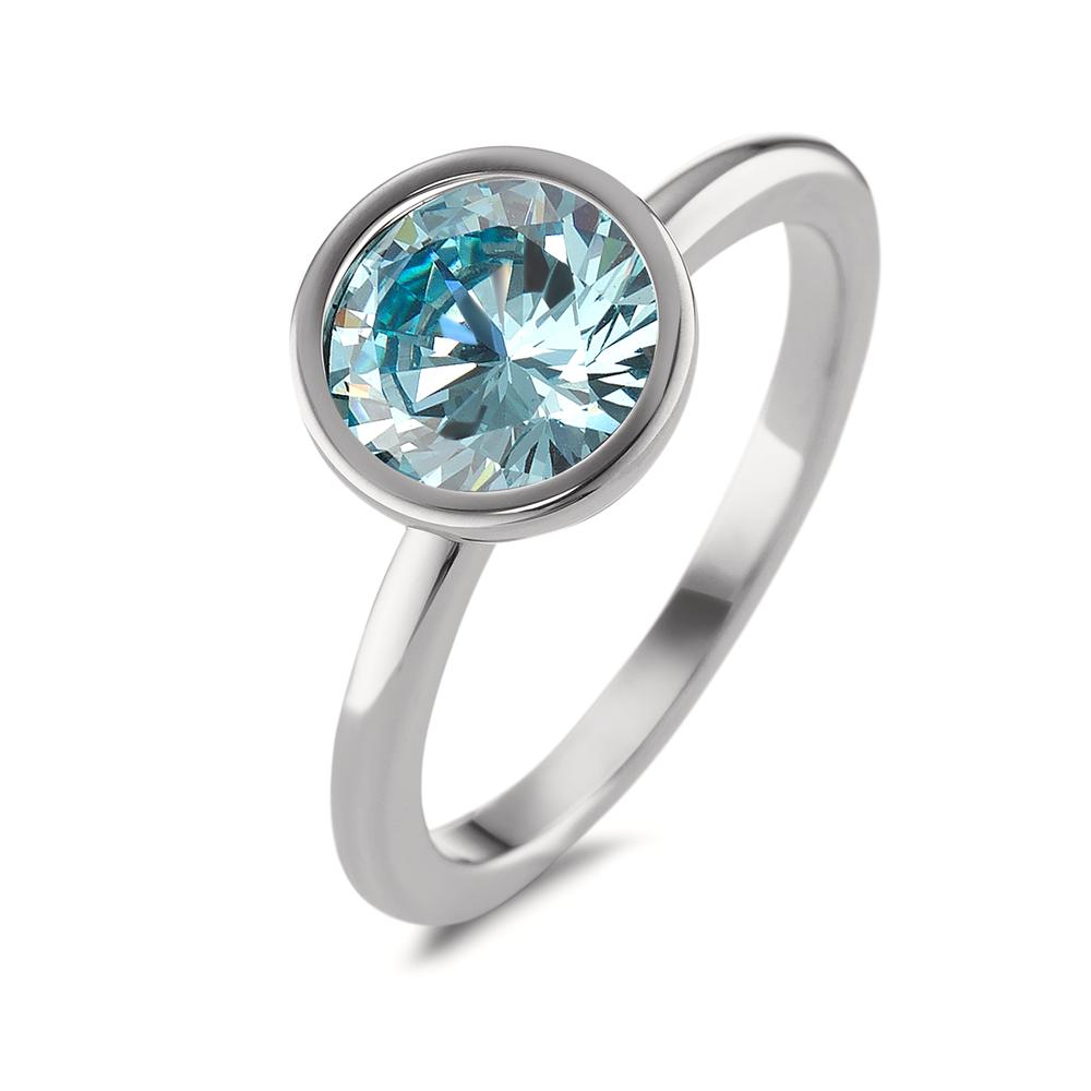 Fingerring Ein Ring voller Wandlungsfähigkeit: getragen als elegantes Einzelstück oder im Duo. Aus glänzendem Edelstahl mit prächtigen Zirkonia in sanftem türkisblau gefertigt, kann er sowohl als einzelnes Schmuckstück als auch in Kombination mit einem weiteren Joy Ring perfekt arrangiert werden. Kreativ kombinieren, Styles neu entdecken - Joy von TeNo macht es möglich! 
