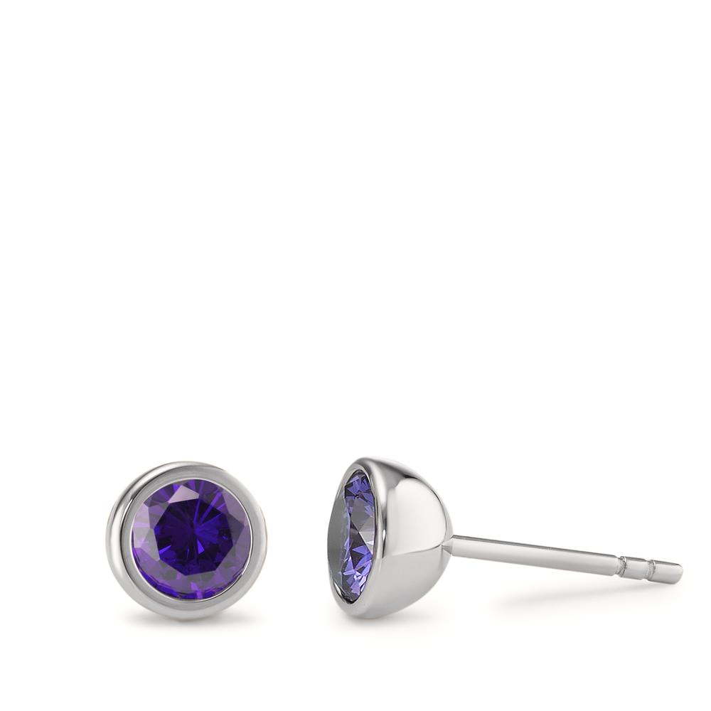 Ohrstecker Zeitloses Design mit extravagantem Touch: Diese kleinen Joy-Ohrstecker mit violettfarbigen Zirkonia können ganz klassisch als Farbtupfer oder in Kombination mit anderen Steckern zur individuellen Earparty getragen werden. Völlig gleich wie sie kombiniert werden, die Farbigkeit in magischem Violett und die hochwertige Verarbeitung verzaubern. Die optimale Formgebung der Verschlüsse sorgt für ein optimales Tragegefühl und erleichtert das An- und Abnehmen der Ohrstecker. 