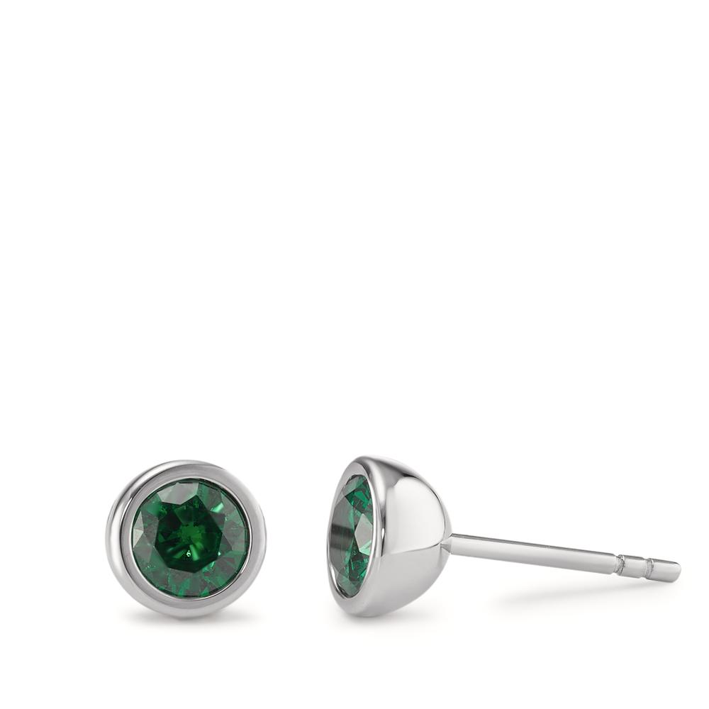 Ohrstecker Elegant, leuchtend, dekorativ: Tiefgrün wie im tropischen Regenwald leuchten diese Jungle-Green-Zirkonia Ohrstecker. Ganz gleich, wann und wie sie getragen werden, ihre Farbigkeit und hochwertige Verarbeitung sorgen für gute Laune. Kombiniert mit anderen Joy Schmuckstücken ergibt sich ein stimmiges Bild voller Farbkraft. Kreativ sein, Individualität ausleben, den ganz persönlichen Stil verwirklichen %u2013 all dies ist möglich mit Joy von TeNo. 
