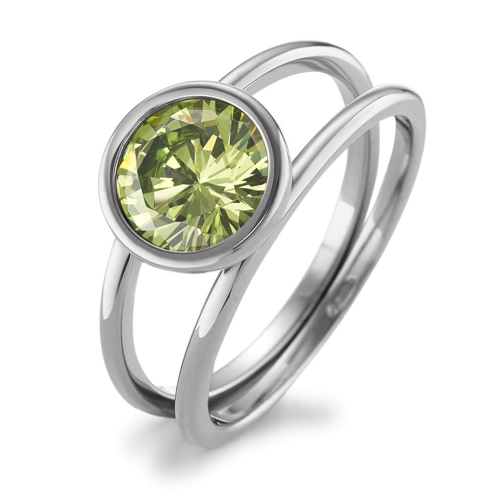 Fingerring Auffallend, edel und markant: Der aus zwei miteinander verbundenen Ringen bestehende Statement-Ring ist aus poliertem Edelstahl gearbeitet. Ein erfrischendes Apfelgrün bildet den kreativen Mittelpunkt und ist ideal kombinierbar mit vielen Farben aus der TeNo-Joy-Familie. Ob Ton-in-Ton oder im Color Blocking - es entstehen immer wieder neue, aufregende und ganz individuelle Looks. 