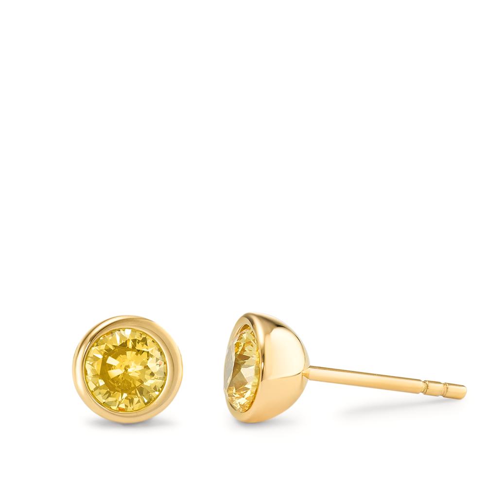 Ohrstecker Elegant, strahlend und sonnengelb: Diese Ohrstecker mit funkelnden Zirkonia Imperial Yellow sind echte Eyecatcher. Ob im Büro oder auf der Party sind sie das glanzvolle Finish für jeden femininen Look und passen ideal zu allen Armbändern, Halsketten und Charm-Anhängern der Joy Designlinie von TeNo. 