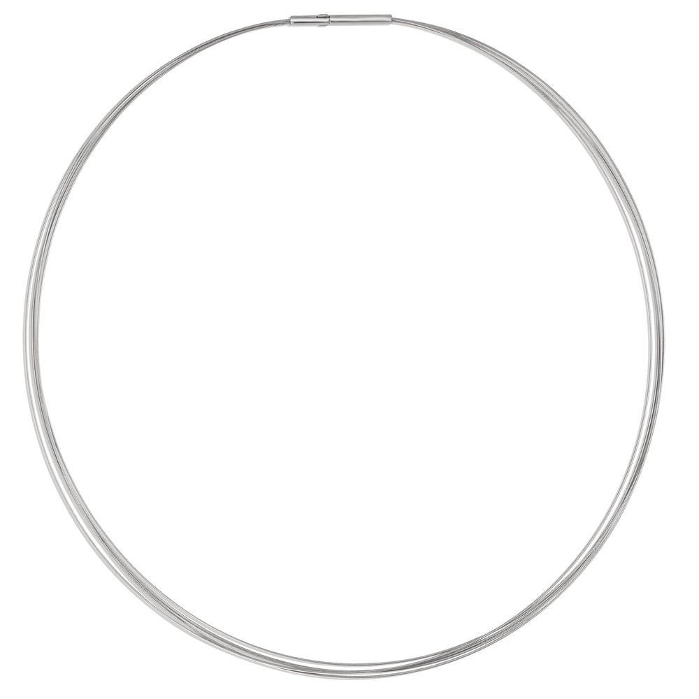 Collier Stilvoll, elegant und vielseitig: Der mehrreihige TeNo-Halsreif aus Edelstahl legt sich geschmeidig um den Hals. Sowohl klassische als auch moderne Schmuckanhänger werden daran zum traumhaften Eyecatcher. Der sichere und sehr einfach zu bedienende Clipverschuss ist auch optimal für Anhänger mit kleinen Ösen oder Durchgangsbohrungen geeignet. 