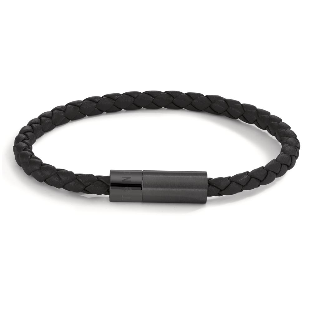 Armband Das TeNo Armband Heritage Black aus schwarzem Flechtleder mit einem schwarz beschichteten Magnetverschluss aus Edelstahl garantiert einen coolen und unaufgeregten Style. Dieses schlichte Accessoire überzeugt durch seinen wertigen und cleanen Look und eignet sich besonders gut um mit anderen schmalen Armbändern kombiniert zu werden. Minimalistisch im Design sind alle TeNo Magnetverschlüsse einfach zu bedienen. Zusätzlich ist der Verschlusses im Innern vor Korrosion geschützt. 