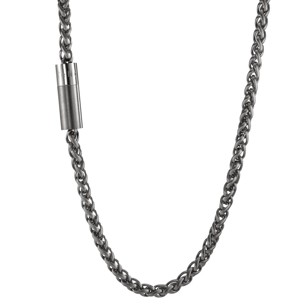 Collier Die in Anthrazit beschichtete TeNo-Heritage-Edelstahlkette besticht durch coole Eleganz und urbane Lässigkeit. Im Mittelpunkt des Designs steht der für TeNo so charakteristische Magnetverschluss in glanz-matter Optik. Unaufdringlich und praktisch verschliesst er die Gliederkette durch seinen extra starken Magnetkern und macht diese Kette zu einem stilvollen Begleiter im Alltag. 