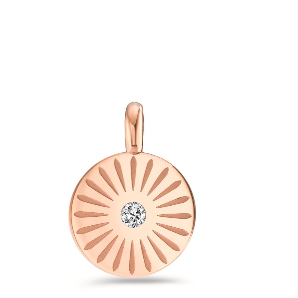 Anhänger Funkelnd, verspielt und formvollendet: Dieser Charm-Anhänger in Roségold aus glänzendem Edelstahl mit funkelndem Zirkonia kann auf der Rückseite mit einer Gravur zum Beispiel mit Initialen versehen werden und nach Lust und Laune mit anderen Anhängern kombiniert werden. Wunderschön auch separat als schlichter Eyecatcher an feinen Ketten und Armbändern - für alle Verschlüsse bis zu 2,9 mm Durchmesser geeignet. 