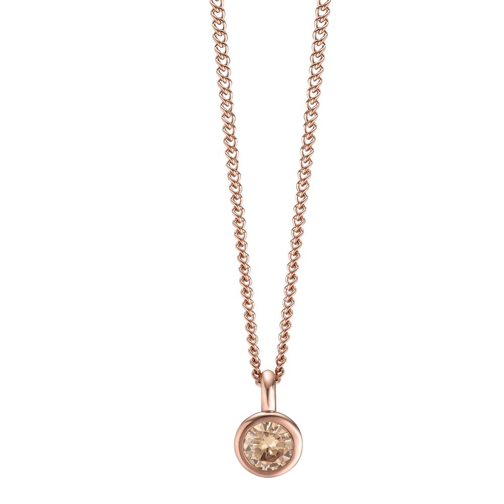 Halskette mit Anhänger Filigranes Design mit großer Wirkung: Die feine Kette mit ihrem Charm-Anhänger besticht durch das Leuchten eines funkelnden Zirkonia in zartem Champagner Ton. Zum Sammeln und Ergänzen bietet die Joy Kollektion von TeNo wunderschöne Ohrringe, Ringe, Charm-Ketten und Anhänger in herrlich strahlenden Farbnuancen, die alle miteinander kombiniert werden können und immer wieder einen ganz individuellen Look ergeben. 