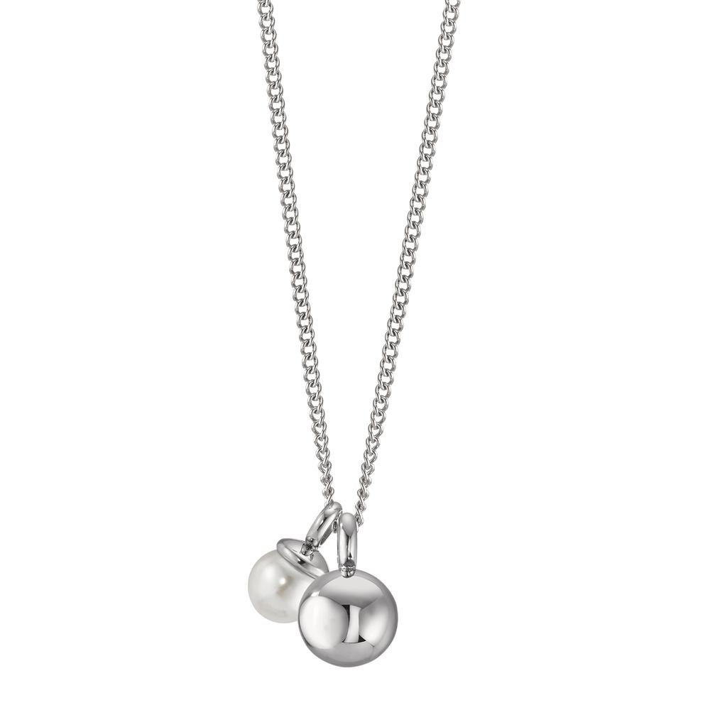 Collier Die Edelstahlkette Joy mit ihren zwei austauschbarem Charm-Anhängern besticht durch den Mix & Match des Pearl Drop Charms zusammen mit dem eleganten Kugelanhänger. Eine elegante und stilsichere Kombination, die jedem Look gekonnt zum Strahlen verhilft. 595697,595288,595241