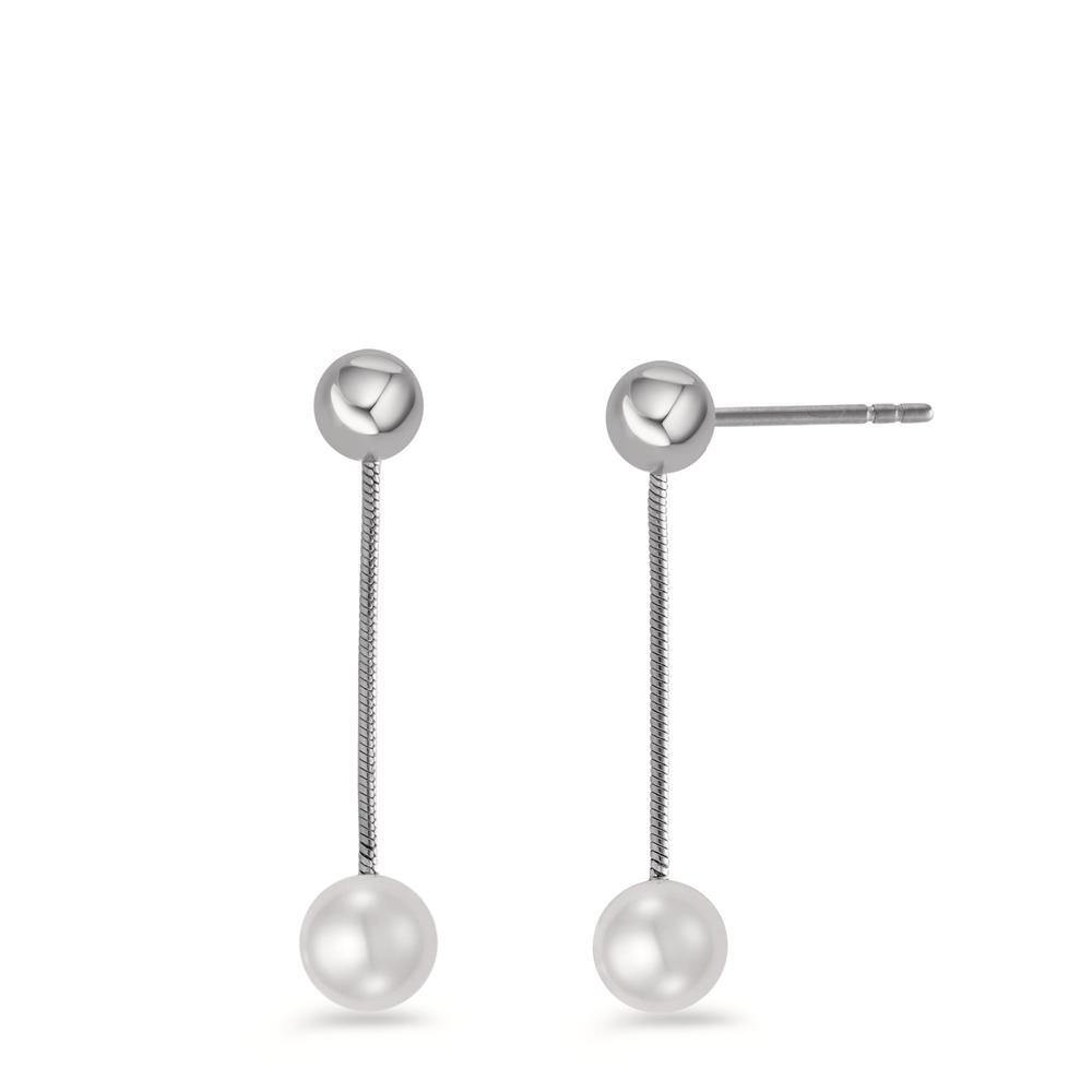 Ohrhänger Linearer Stil und klare Schönheit: Die Ohrhänger Miyako Silver überzeugen durch ihren minimalen Look der mit eleganter Lässigkeit gepaart ist. An ihren filigranen Schlangenketten baumeln natürliche Muschelperlen. Die Ohrhänger in glänzendem und antiallergenem Edelstahl haben eine Länge von 3 cm und sind mit TeNo Design Comfort-Steckverschlüssen ausgestattet. 