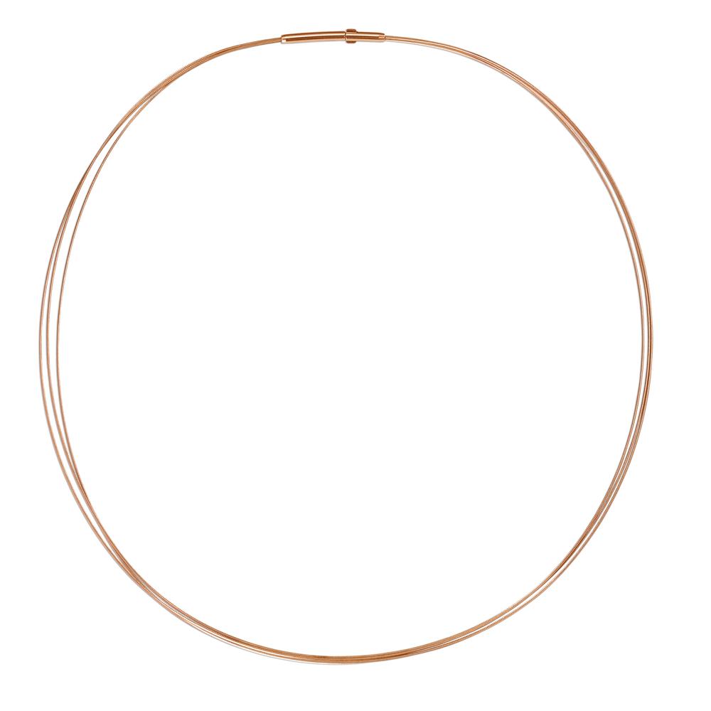 Collier Stilvoll, elegant und vielseitig: Der dreireihige TeNo-Halsreif aus Edelstahl in Roségold legt sich geschmeidig um den Hals. Sowohl klassische als auch moderne Schmuckanhänger werden daran zum traumhaften Eyecatcher. Der sichere und sehr einfach zu bedienende Clipverschuss hat einen Durchmesser von nur 2.0 mm - optimal auch für Anhänger mit kleinen Ösen oder Durchgangsbohrungen. 