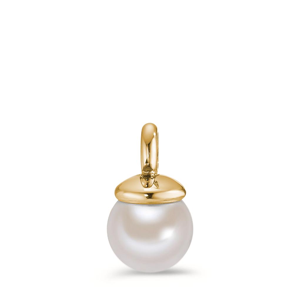 Anhänger Der TeNo Pearl Drop Anhänger Arya Gold mit weisser Muschelperle kann einzeln getragen oder zusammen mit anderen Charm-Anhängern kombiniert werden. Ideal passend dazu ist die TeNo Essential Edelstahlkette in Gold. 