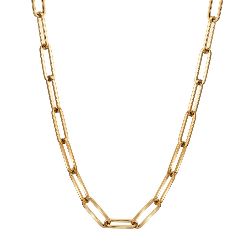 Collier Die TeNo Soho Gold Kette aus Edelstahl überzeugt als stilsicherer Eyecatcher und besticht mit ihren aufwendig handpolierten Kettengliedern die sich zu einem minimalistischen und dennoch auffälligen Stil zusammenfügen. Die markante Kette ist weder zu klein um sie alleine zu tragen noch zu klobig um sie auch zusammen mit anderen Halsketten zu kombinieren. 