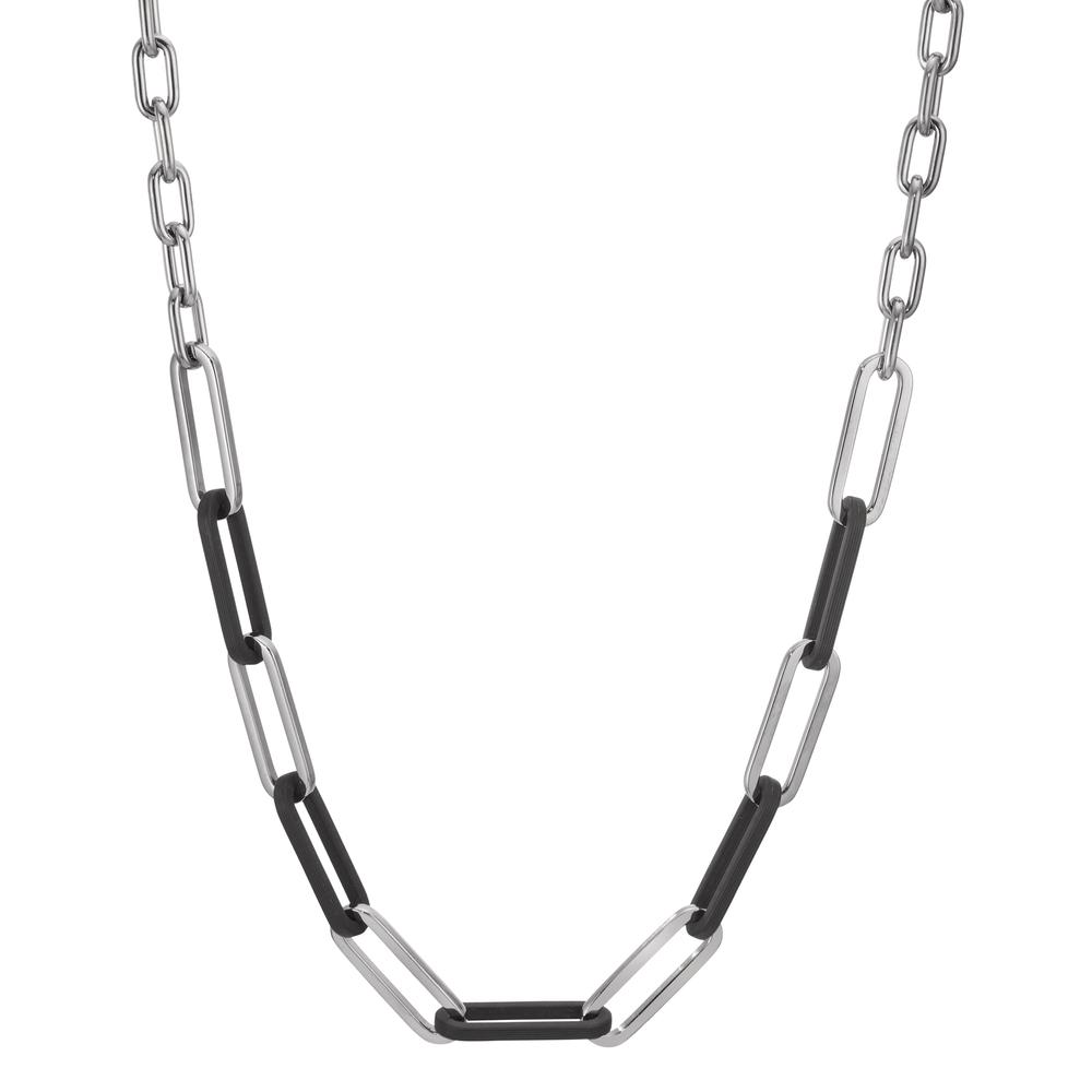 Collier Die Halskette Soho Silver aus Edelstahl und Carbon bietet mit ihrem unkonventionellen Materialmix unendlich schöne Styling- und Kombinationsmöglichkeiten mit weiteren Schmuckstücken aus der Soho-Kollektion. Ob einzeln oder zusammen mit Soho-Ohrhängern und Soho-Armbändern getragen sorgt dieser Schmuck für ein perfektes und individuelles Styling. Inspiriert vom gleichnamigen New Yorker Szene- und Künstlerviertel der 1960 er Jahre steht die für Soho so typische Architektur aus arkadenförmig gestalteten Fensterrahmen für einen charaktervollen und zeitlosen Stil. 