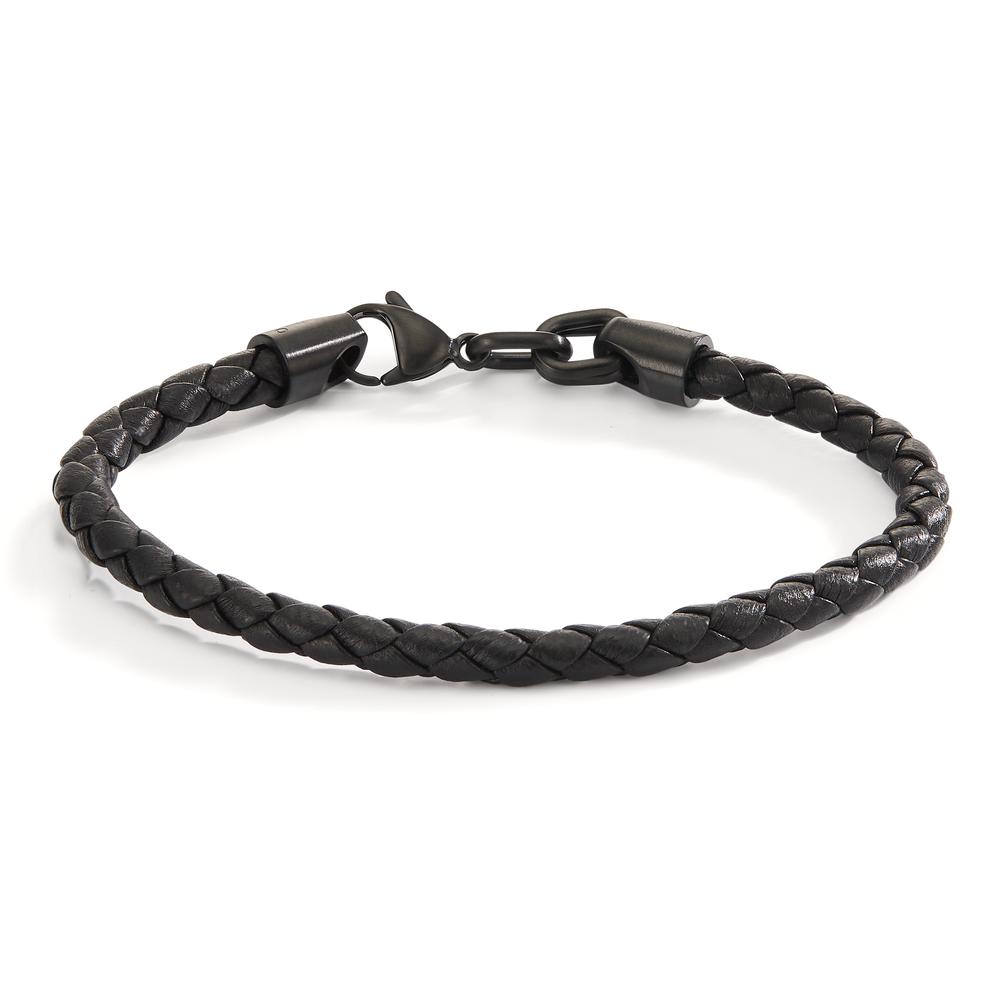 Armband Für einen unkonventionellen und legeren Look: Das TeNo Lederarmband Trill in All Black sorgt dank seiner Lässigkeit für einen stilsicheren Look am Handgelenk. Mit schwarzem Flechtleder und handgefertigtem Edelstahlverschluss ist es ideal im Mix & Match mit allen TeNo-Armbändern kombinierbar. 