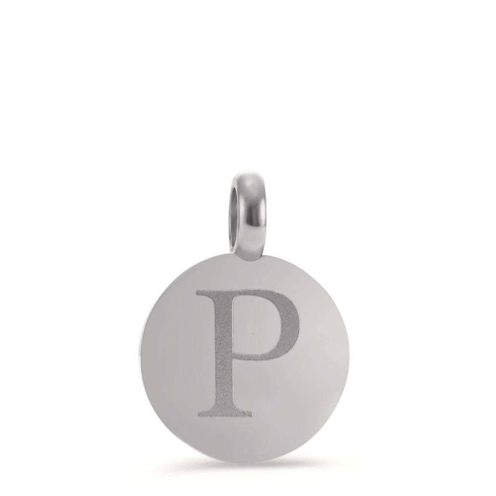 Anhänger Eleganter Damen Anhänger aus hochwertigem Edelstahl mit graviertem Buchstaben „P“. Das schlichte, runde Design macht ihn zum perfekten Accessoire für jeden Look – ob casual oder festlich. Langlebig, rostfrei und hautfreundlich. Ideal als persönliches Geschenk oder für den eigenen Stil.