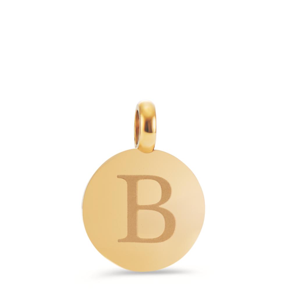 Anhänger Edler Damen-Anhänger aus hochwertigem Edelstahl mit goldfarbener Oberfläche. Der runde Anhänger ist mit dem Buchstaben "B" graviert und verleiht jedem Look eine persönliche Note. Ideal als Geschenk oder für den eigenen individuellen Stil. Langlebig und hautfreundlich.