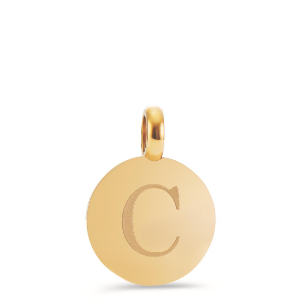 Anhänger Eleganter Damen-Anhänger aus hochwertigem Edelstahl mit edler goldfarbener Oberfläche. Der runde Anhänger ist mit dem Buchstaben "C" graviert und verleiht jedem Outfit eine persönliche Note. Perfekt als stilvolles Accessoire oder individuelles Geschenk.