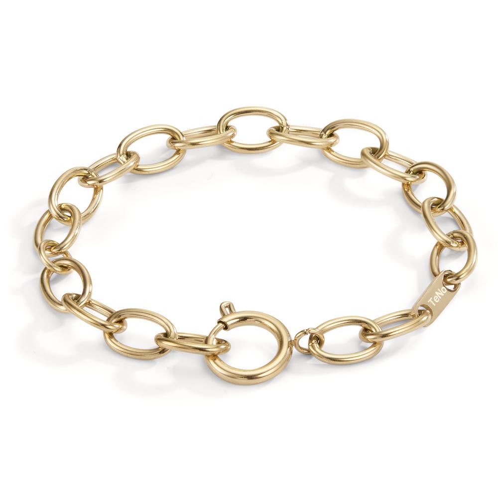 Armband Das ESTELLE Armband Gold aus glänzendem Edelstahl punktet durch klare Linien mit gleichzeitig weicher Formgebung und macht es zu einem markanten Statement Piece an jedem Handgelenk. Aus recyceltem Edelstahl von Hand gefertigt ist ESTELLE das perfekte Accessoire, um jedem Look eine persönliche Note zu verleihen. Einzeln getragen setzt es gekonnt einen starken Akzent, ohne aufdringlich zu wirken, lässt aber auch Spielraum für beliebiges kombinieren mit anderen Armbändern. 