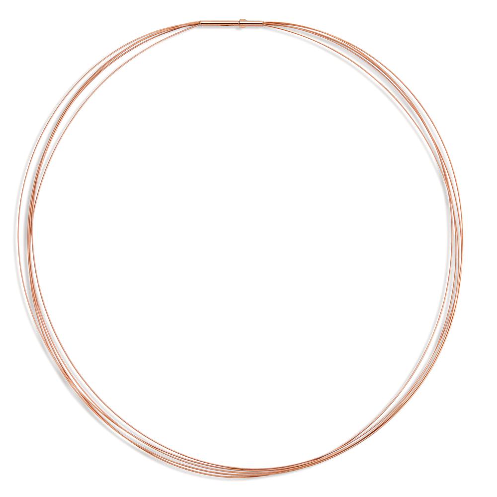 Collier Stilvoll, elegant und vielseitig: Der fünfreihige TeNo-Halsreif aus Edelstahl in Roségold legt sich geschmeidig um den Hals. Sowohl klassische als auch moderne Schmuckanhänger werden daran zum traumhaften Eyecatcher. Der sichere und sehr einfach zu bedienende Clipverschuss hat einen Durchmesser von nur 2.0 mm - optimal auch für Anhänger mit kleinen Ösen oder Durchgangsbohrungen. 