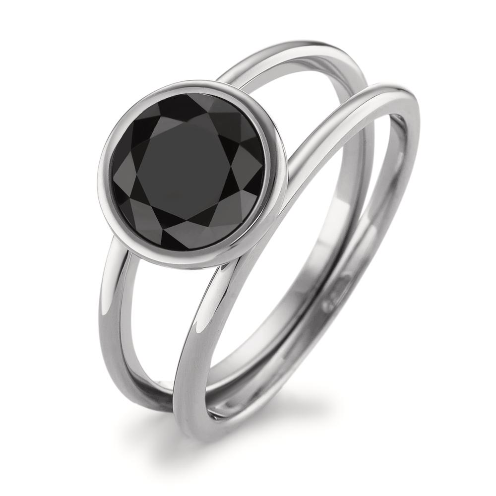 Fingerring Zeitlos, edel und markant: Der nachtschwarze facettierte Zirkonia bildet den kreativen Mittelpunkt dieses Statement-Ringes aus glänzendem Edelstahl. Er ist ideal kombinierbar mit vielen Schmuckstücken der TeNo-Joy-Familie - ob Stapelringe, Charm-Anhänger, Ketten, Ohrschmuck, Colliers oder Armbänder. 
