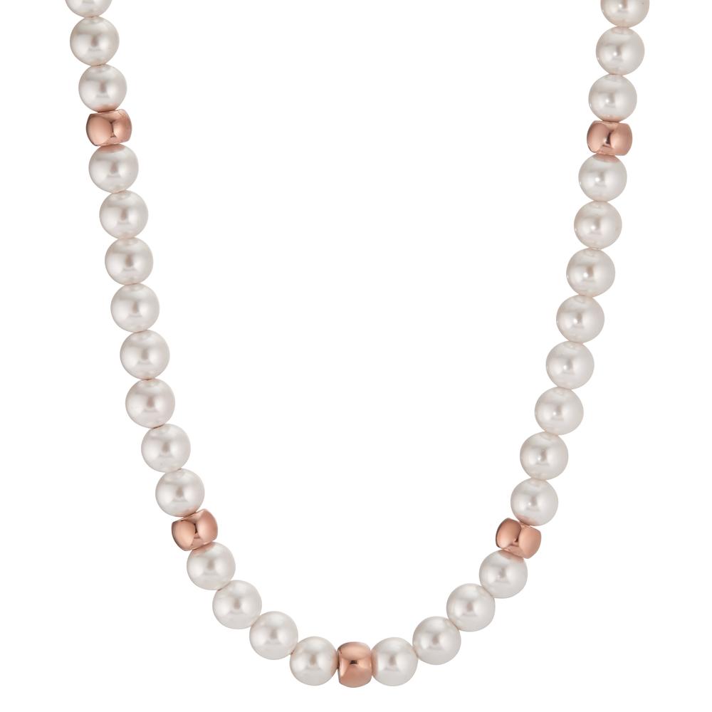 Collier Stylish, elegant in zeitloser Ästhetik: Das Arya Pearl Collier Rosé mit weissen Muschelperlen vereint traditionellen Style mit einem modernen Twist. Es passt zu jedem klassischen Outfit, verleiht aber auch rockigen Jeans und T-Shirt Looks einen perfekten Hauch von Esprit. Das klare, unaufgeregte Design und die hochwertige Verarbeitung dieser Perlenkette macht sie zu fast allem kombinierbar - passend zur Abendgarderobe wie zum legeren Alltagslook. Um das Design formvollendet abzurunden kombinieren Sie dieses Collier mit dem passend dazu erhältliche Armband. 