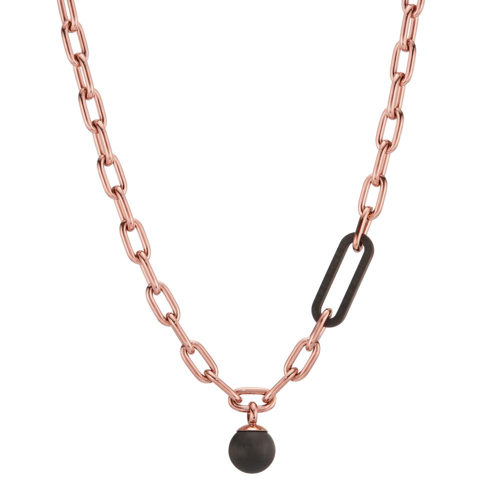 Collier Mit dieser Statement Gliederkette aus der TeNo-Soho-Kollektion ist ein stilsicherer Auftritt garantiert. Sie ist mehr als ein Must-Have-Schmuckstück für eine Saison und kann mit ihrem modernen Materialmix aus Carbon und roségoldfarbenem Edelstahl für sich alleine getragen werden, funktioniert aber auch toll mit feineren Ketten im Lagenlook. Mit dem dazu passenden Armband wird jedes Styling zum gelungenen Match und unterstreicht jedes Outfit auf stilvolle Weise. 