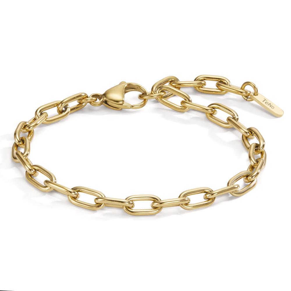 Armband Das TeNo Armband EXPOSE P50 Gold ist das perfekte Accessoire für alle, die auf der Suche nach einem zeitlosen Schmuckstück sind. Es eignet sich gleichermaßen für Frauen und Männer und ist auch perfekt zum Layering geeignet. Das zeitlose Design und die goldene Farbe des Armbands harmonieren wunderbar mit anderen Schmuckstücken und erzeugen einen eleganten Look.
 