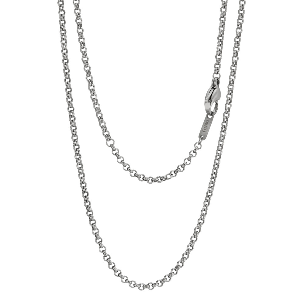 Halskette Die TeNo Rondo P25 Silver ist mit oder ohne Anhänger eine vielseitig einsetzbare Unisex-Halskette, die aus recyceltem Edelstahl mit glänzender Optik versehen ist. Die runden Kettenglieder überzeugen durch das klare, unaufgeregte Design mit ihrer feingliedrigen und hochwertigen Verarbeitung. Ob einzeln oder im Layering getragen ist die Halskette Rondo P25 Silver der perfekte Begleiter für jeden Tag.  