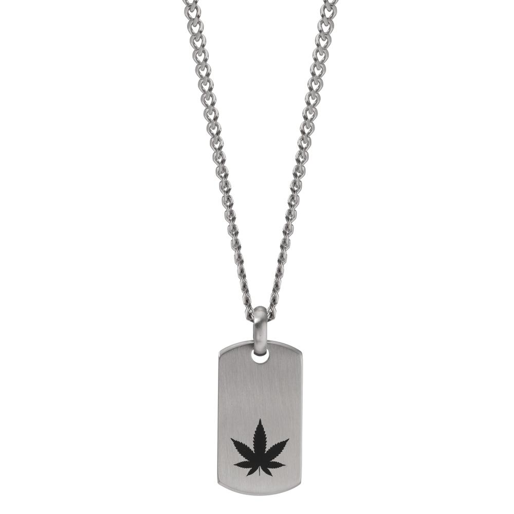 Halskette mit Anhänger Als lässiges Symbol für die moderne Cannabiskultur bekennt sich diese TeNo-Signature-Halskette in maskulinem Design. Bereits in den 1960er-Jahren wurde Cannabis auf der ganzen Welt als Zeichen für Frieden und Toleranz bekannt. Zeitlos und minimalistisch unterstreicht die Edelstahlkette auf subtile Weise durch tief eingravierter und mit Emaille veredelter Cannabis Symbolik ein cooles Statement voller Lebensfreude. 597013,596563